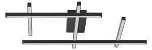 LED stmievateľné čierne moderné stropné svietidlo Pace 2