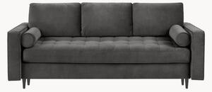 3-miestna rozkladacia pohovka s úložným priestorom Santo Dark Grey & Black