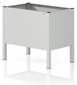 Malý sivý kovový obal na kvetináč: DAISY 400 x 350 x 250 mm