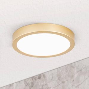 Stropné LED svietidlo Vika, okrúhle, zlatá, Ø 18cm