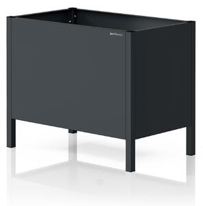 Veľký antracitový kovový obal na kvetináč: DAISY 500 x 400 x 300 mm