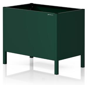 Veľký kovový obal na kvetináč vo fľaškovo zelenej farbe: DAISY 500 x 400 x 300 mm
