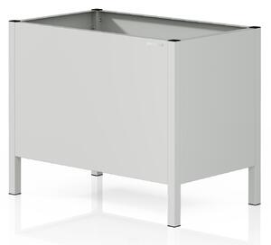 Veľký sivý kovový obal na kvetináč: DAISY 500 x 400 x 300 mm