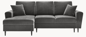 4-miestna rohová rozkladacia pohovka s úložným priestorom Kyoto Light Grey & Black I