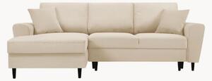 4-miestna rohová rozkladacia pohovka s úložným priestorom Kyoto Beige & Black II