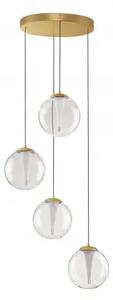LED stmievateľný zlatý moderný luster Gi