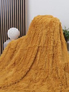 Chlpatá deka 200 × 220 cm – Agnello horčicová