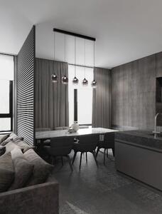 LED stmievateľný čierno-dymový moderný luster Kita 120