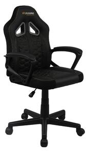 OTOČNÁ STOLIČKA PRE MLÁDEŽ, vzhľad kože, čierna BX Gaming - Detské izby