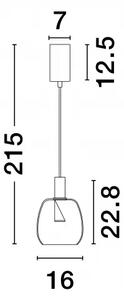 LED zlato-dymový dizajnový luster Imatia