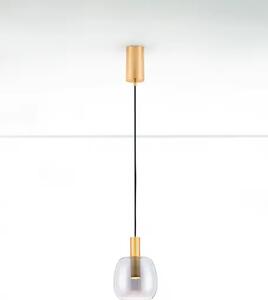 LED zlato-dymový dizajnový luster Imatia