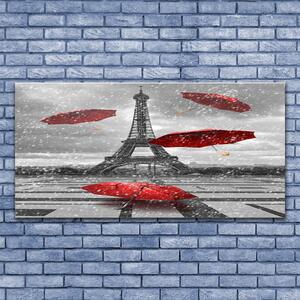 Obraz Canvas Eiffelova veža paríž dáždnik 120x60 cm