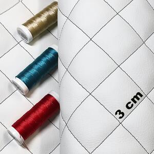 Ekokoža KLASIK 3x3 cm, prešívaná, farba Bielo Černá, metráž 145 cm