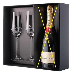 Diamante darčekový set pohárov na šampanské so Swarovski kryštálmi Venezia 230 ml 2KS