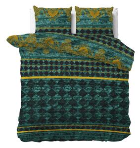 Luxusné zelené bavlnené posteľné obliečky s ornamentálnym vzorom