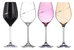Diamante sada farebných pohárov na biele víno Silhoutte City Selection 360 ml 4KS