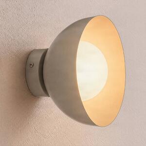 EMIBIG LIGHTING Nástenné svetlo Bibi K1, sivá, oceľ/sklo, Ø 18 cm, Hliník / sivá / zinok, Obývacia izba / jedáleň, Sklo, Moderný, Nástenné svietidlo