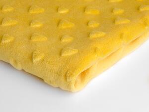 Minky srdiečka farba žltá 25