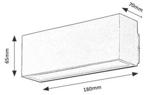 Rabalux MATARO LED vonkajšie nástenné svietidlo 77075