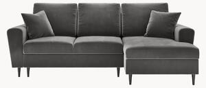 4-miestna rohová rozkladacia pohovka s úložným priestorom Kyoto Light Grey & Black