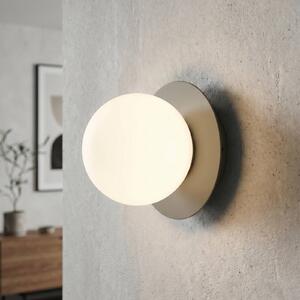 EMIBIG LIGHTING Nástenné svetlo Minerva, opálová/béžová, Ø 15 cm, sklo/kov, E14, Krémová / jantárovo žltá, Obývacia izba / jedáleň, Sklo, Moderný, Nástenné svietidlo