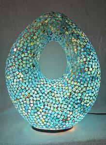 EXOTIC LIVING lampa stolná,50 cm, modrá, oválna