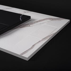 Rea Magnum Carrara, SMC sprchová vanička 90x90, biela-kamenný vzor, REA-K7005