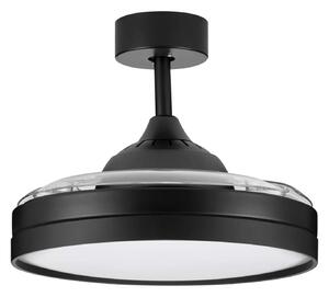 LED čierne moderné stropné svietidlo Nevma s diaľkovým ovládaním
