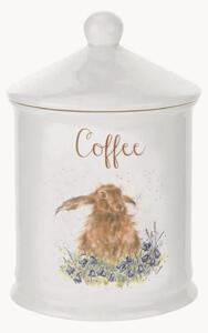 Dóza na kávu z jemného kostného porcelánu Hare