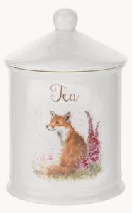 Dóza na čaj z jemného kostného porcelánu Fox