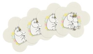 Muurla Set podtáciek Moomin Flowers, 4ks / žlté