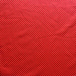 Divazo Bavlnená látka Biele bodky 2 mm Červená 150 cm