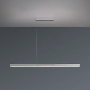 BOPP LED závesné svietidlo Bopp Nano 2.0, dĺžka 140 cm, hliníková farba, Hliník / sivá / zinok, Obývacia izba / jedáleň, Hliník, Moderný, Závesné svietidlo