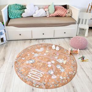 INSPIO-korkový koberec s menom - Detský koberec na hranie s vílami a cestou