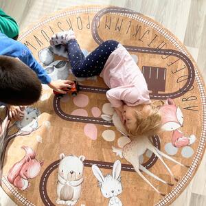 INSPIO-korkový koberec s menom - Detský koberec zvieratká z korku