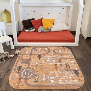 INSPIO-korkový koberec s menom - Detský koberec cesta a hry - Škandinávske zvieratká