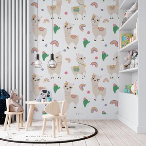 Sablio Tapeta Roztomilé lamy - 125x75 cm