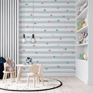Sablio Tapeta Bodky a pruhy - 125x75 cm