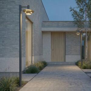 Exterierové LED svietidlo Lucande Montaro, antracitová farba, 220 cm, IP54, Čierna, Hliník, Moderný