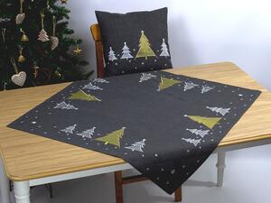 Vianočný vyšívaný obrus Biele Vianoce TiaHome - 40x85 cm