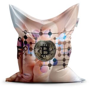 Sablio Sedací vak Bitcoin - 150x100 cm