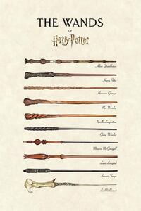 Umelecká tlač Harry Potter™ - The Wands, (26.7 x 40 cm)