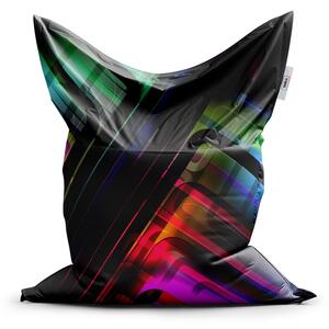 Sablio Sedací vak Čierne pásiky - 150x100 cm