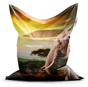 Sablio Sedací vak Slon z profilu - 150x100 cm