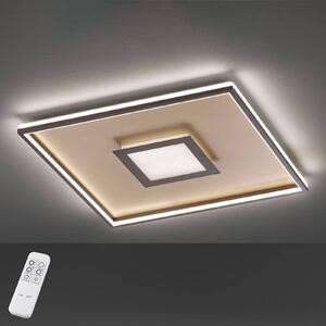 LED stropná lampa Bug, štvorcová, chróm, 81cm