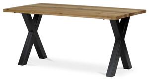 Stôl jedálenský 160x90, masív dub, kovové podnožie (a-X160 dub)