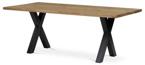 Stôl jedálenský 200x100, masív dub, kovové podnožie (a-X200 dub)