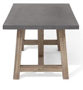 Jedálenský stôl s betónovou stolovou doskou