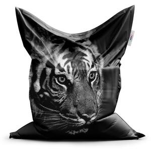 Sablio Sedací vak Čierno-biely tiger - 150x100 cm