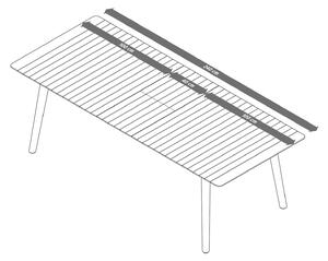 Rozkladací stôl z tíkového dreva; cca 2 – 2,4 m